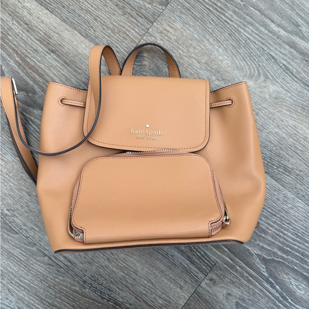 Kate Spade Camel Leather Backpack